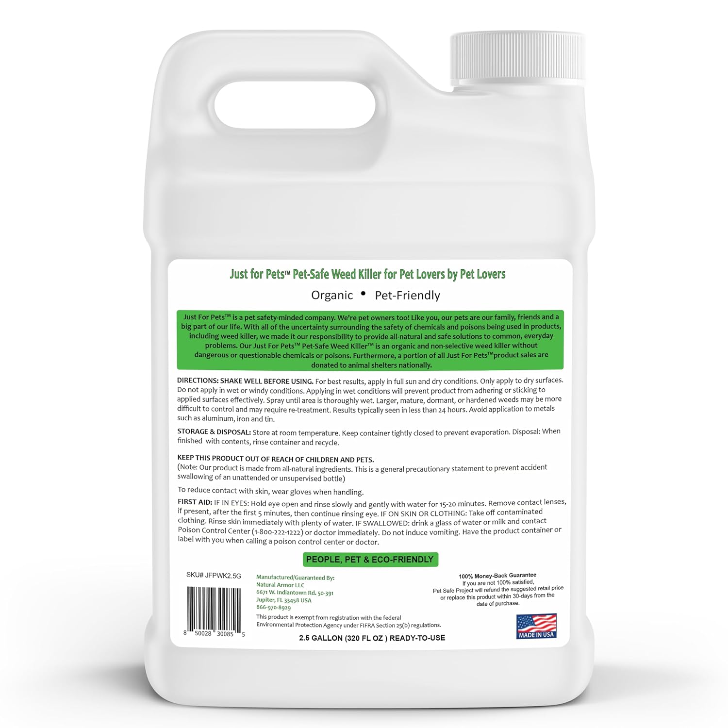 Just For Pets Weed Killer Spray (2.5 Gallon) NO Glyphosate