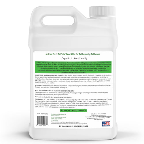 Just For Pets Weed Killer Spray (2.5 Gallon) NO Glyphosate
