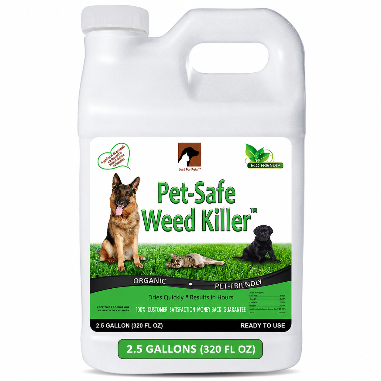 Just For Pets Weed Killer Spray (2.5 Gallon Refill) NO Glyphosate